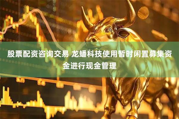 股票配资咨询交易 龙蟠科技使用暂时闲置募集资金进行现金管理